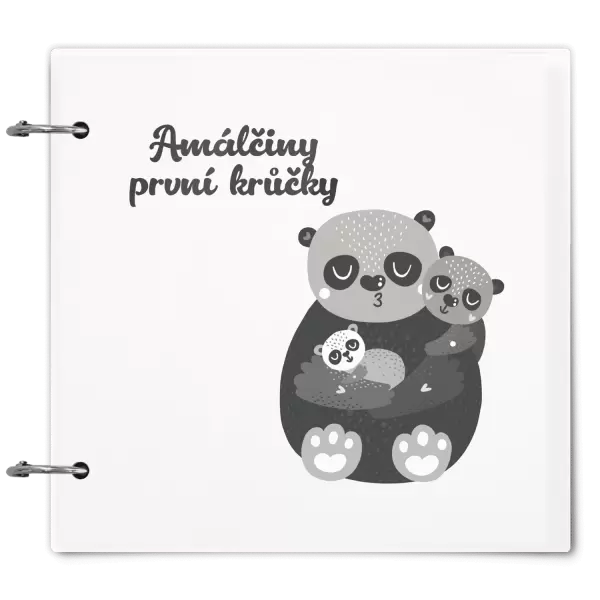 Plexi album se sponami První krůčky se jménem - medvídci
