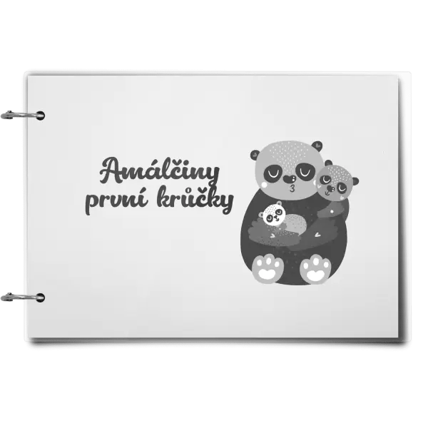 Plexi album se sponami První krůčky se jménem - medvídci