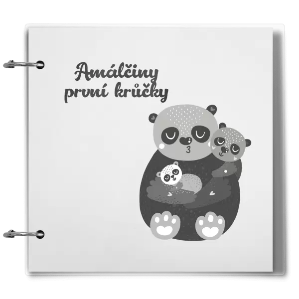 Plexi album se sponami První krůčky se jménem - medvídci