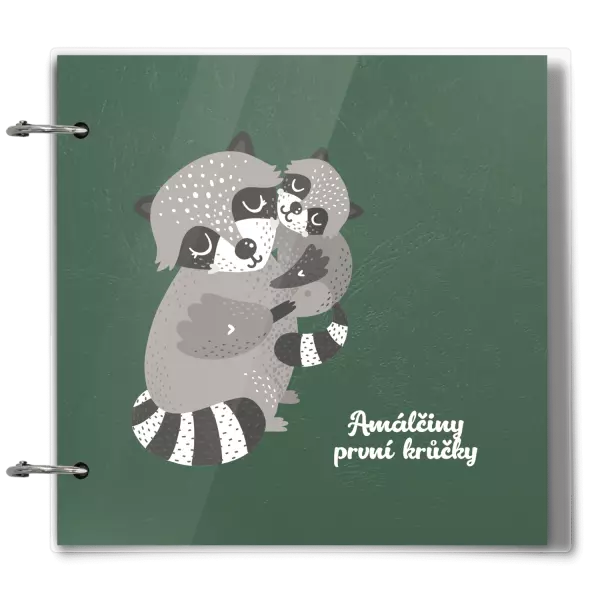 Plexi album se sponami První krůčky se jménem - mývalové