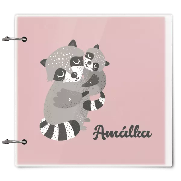 Plexi album se sponami První krůčky se jménem - mývalové