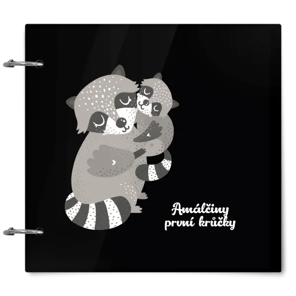 Plexi album se sponami První krůčky se jménem - mývalové