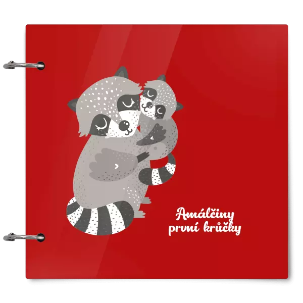Plexi album se sponami První krůčky se jménem - mývalové