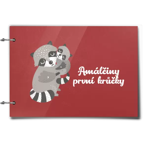 Plexi album se sponami První krůčky se jménem - mývalové