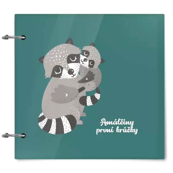 Plexi album se sponami První krůčky se jménem - mývalové