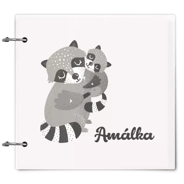 Plexi album se sponami První krůčky se jménem - mývalové