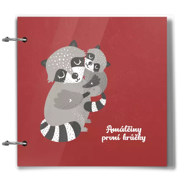 Plexi album se sponami První krůčky se jménem - mývalové