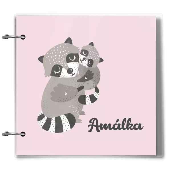 Plexi album se sponami První krůčky se jménem - mývalové