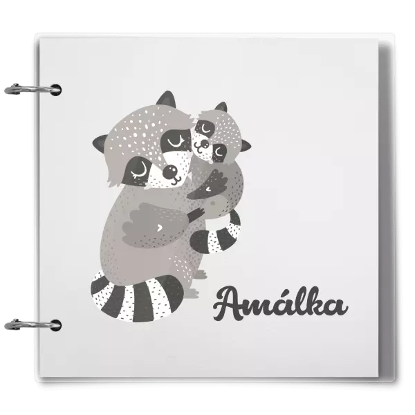 Plexi album se sponami První krůčky se jménem - mývalové