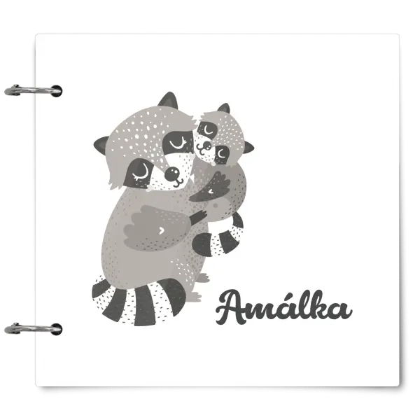 Plexi album se sponami První krůčky se jménem - mývalové