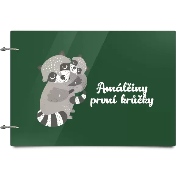 Plexi album se sponami První krůčky se jménem - mývalové