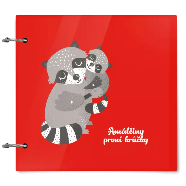 Plexi album se sponami První krůčky se jménem - mývalové