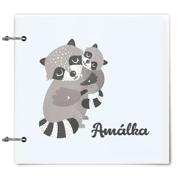 Plexi album se sponami První krůčky se jménem - mývalové