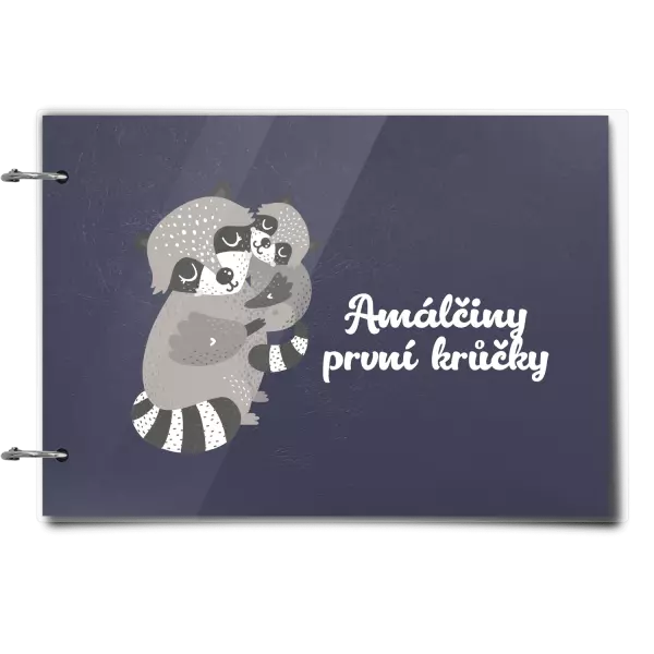 Plexi album se sponami První krůčky se jménem - mývalové