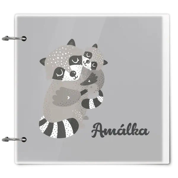 Plexi album se sponami První krůčky se jménem - mývalové