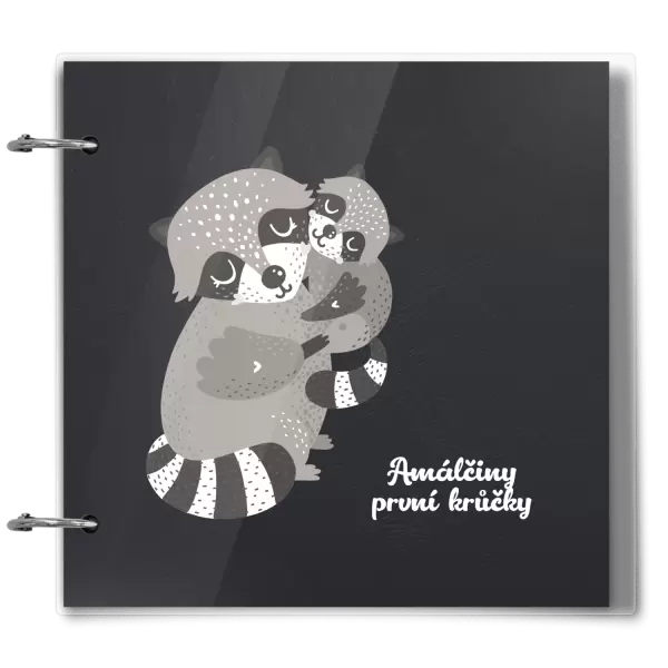 Plexi album se sponami První krůčky se jménem - mývalové
