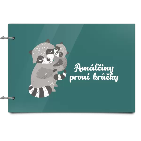 Plexi album se sponami První krůčky se jménem - mývalové