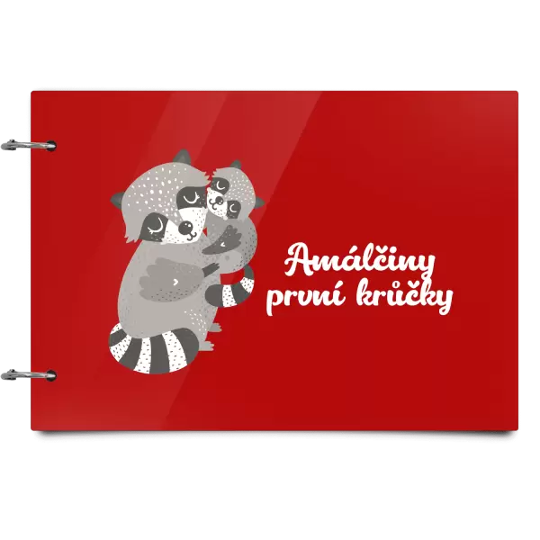 Plexi album se sponami První krůčky se jménem - mývalové