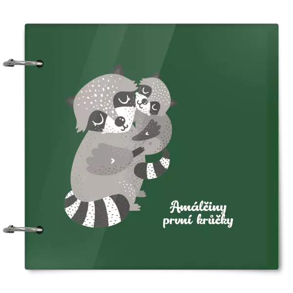 Plexi album se sponami První krůčky se jménem - mývalové