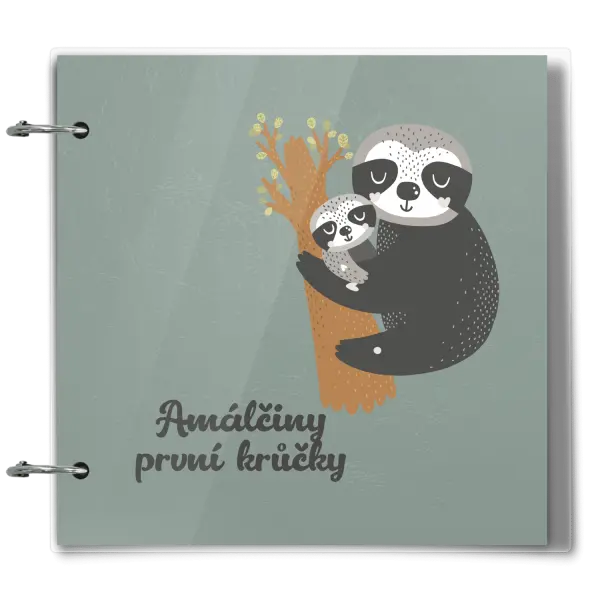 Plexi album se sponami První krůčky se jménem - lenochodi
