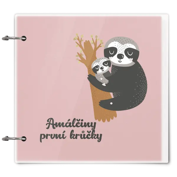 Plexi album se sponami První krůčky se jménem - lenochodi