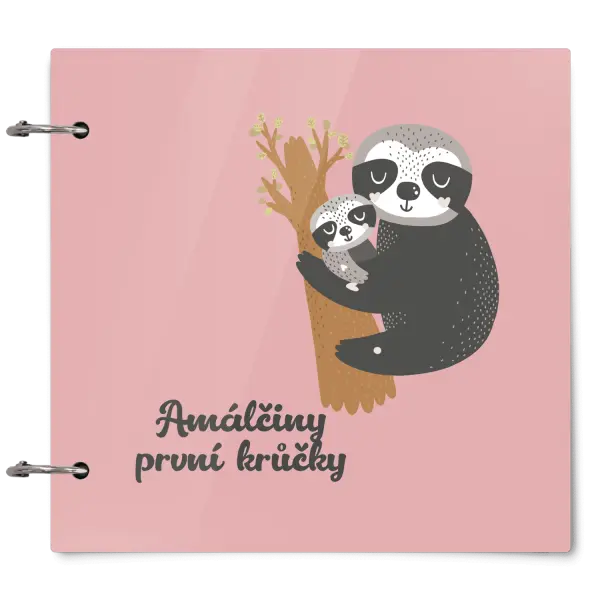 Plexi album se sponami První krůčky se jménem - lenochodi