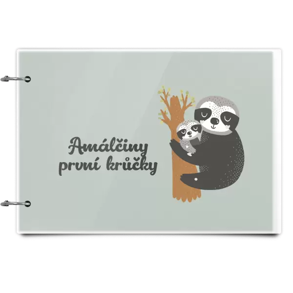Plexi album se sponami První krůčky se jménem - lenochodi