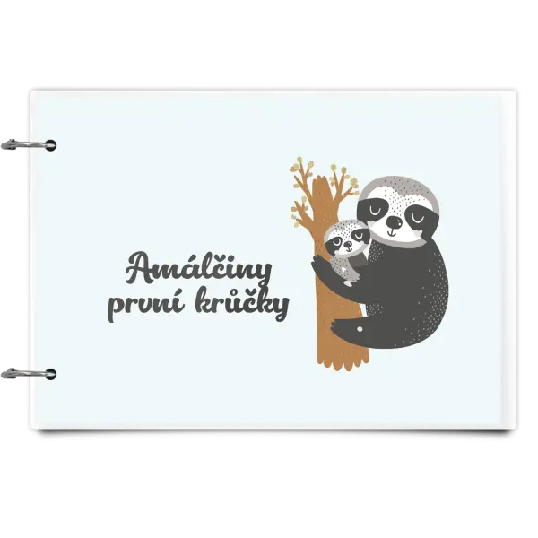 Plexi album se sponami První krůčky se jménem - lenochodi