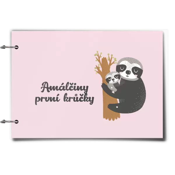 Plexi album se sponami První krůčky se jménem - lenochodi