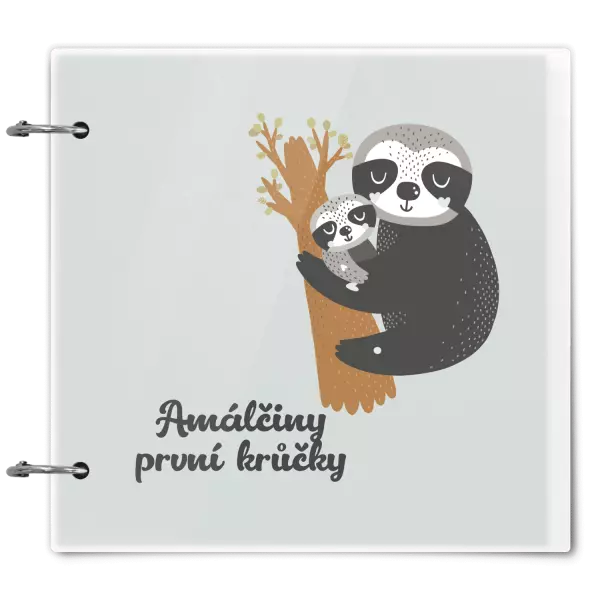 Plexi album se sponami První krůčky se jménem - lenochodi