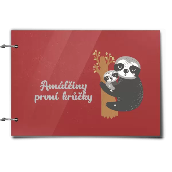 Plexi album se sponami První krůčky se jménem - lenochodi