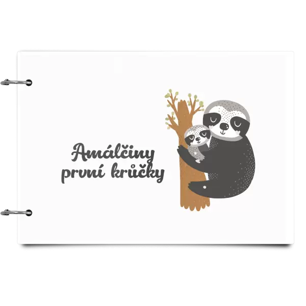 Plexi album se sponami První krůčky se jménem - lenochodi