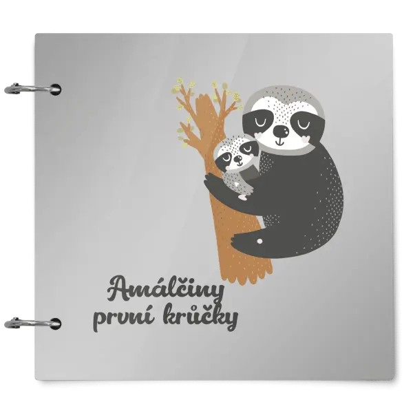 Plexi album se sponami První krůčky se jménem - lenochodi