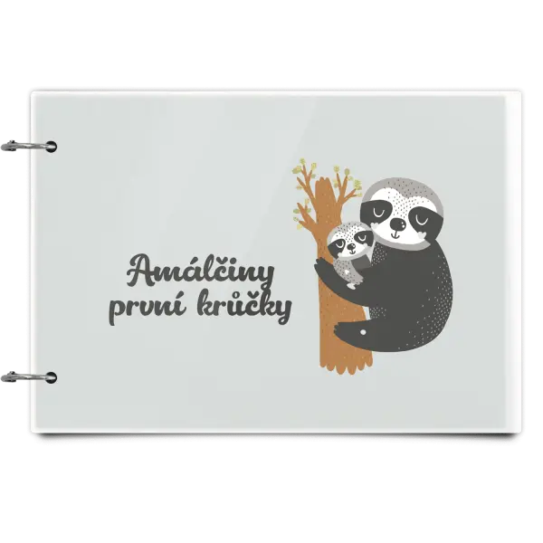 Plexi album se sponami První krůčky se jménem - lenochodi