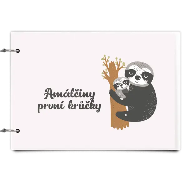 Plexi album se sponami První krůčky se jménem - lenochodi