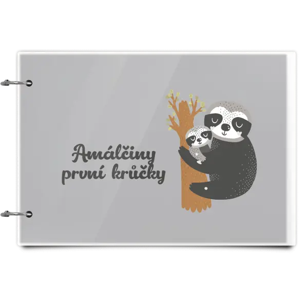 Plexi album se sponami První krůčky se jménem - lenochodi