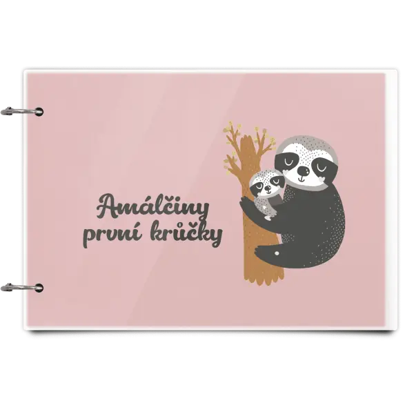 Plexi album se sponami První krůčky se jménem - lenochodi
