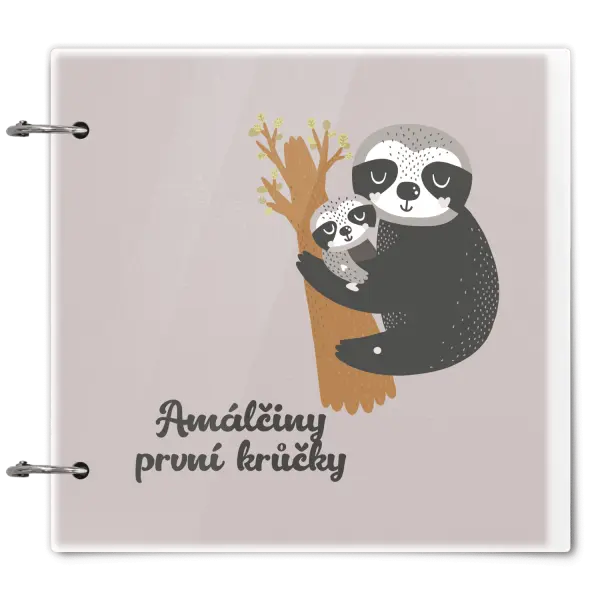 Plexi album se sponami První krůčky se jménem - lenochodi