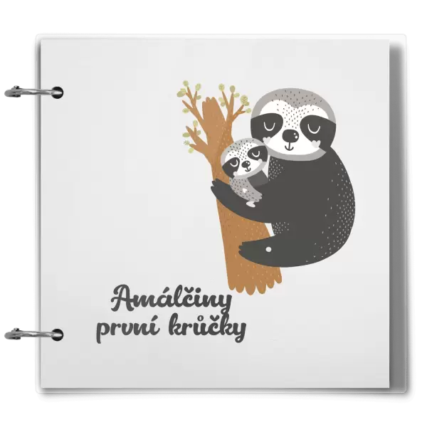 Plexi album se sponami První krůčky se jménem - lenochodi
