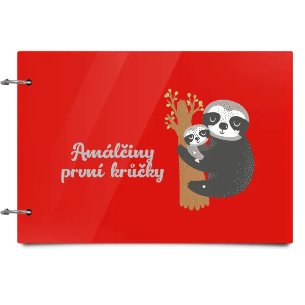 Plexi album se sponami První krůčky se jménem - lenochodi