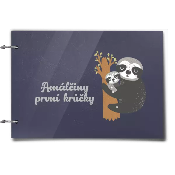 Plexi album se sponami První krůčky se jménem - lenochodi
