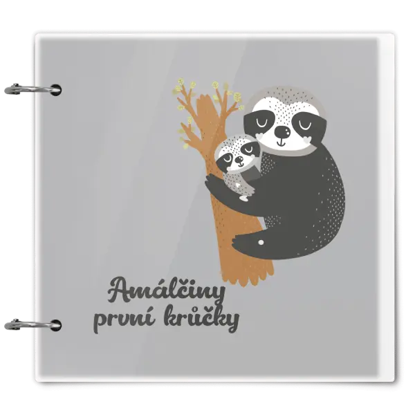 Plexi album se sponami První krůčky se jménem - lenochodi