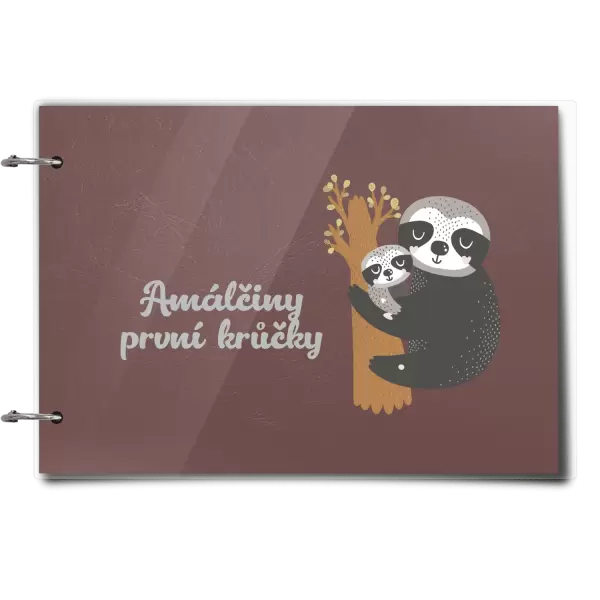 Plexi album se sponami První krůčky se jménem - lenochodi