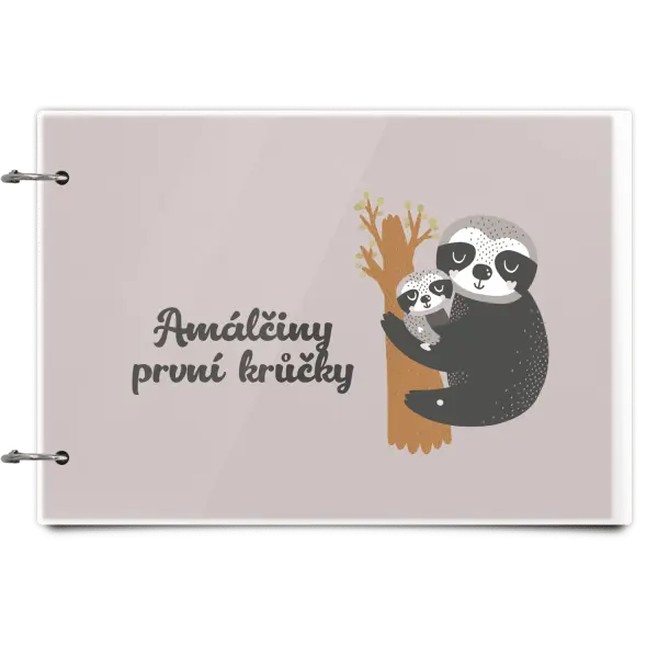 Plexi album se sponami První krůčky se jménem - lenochodi