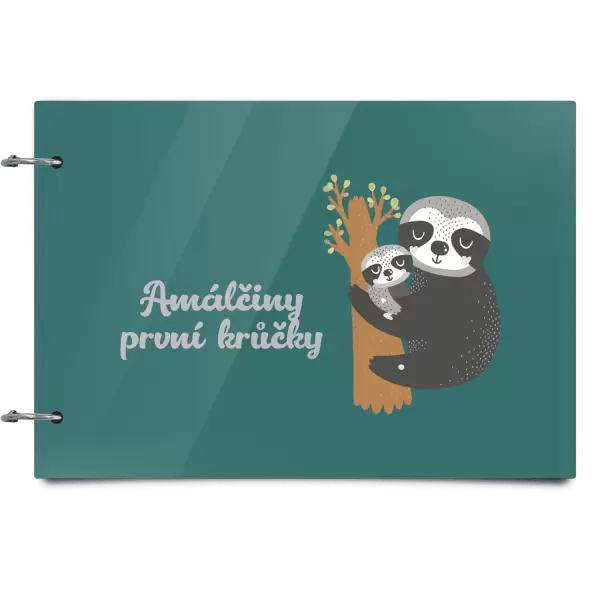 Plexi album se sponami První krůčky se jménem - lenochodi