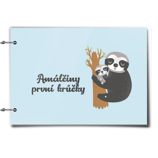 Plexi album se sponami První krůčky se jménem - lenochodi