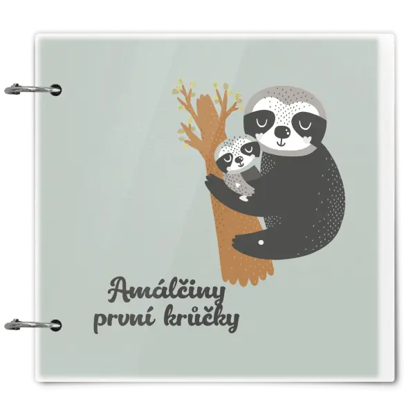 Plexi album se sponami První krůčky se jménem - lenochodi