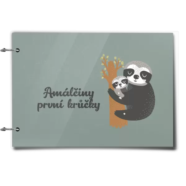Plexi album se sponami První krůčky se jménem - lenochodi