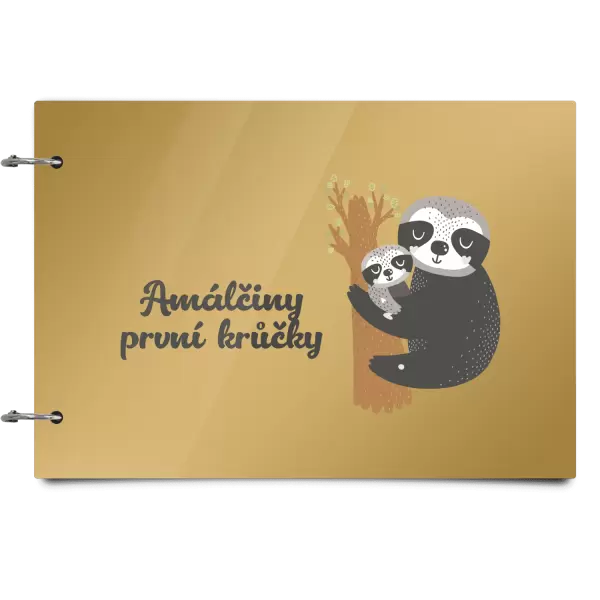 Plexi album se sponami První krůčky se jménem - lenochodi