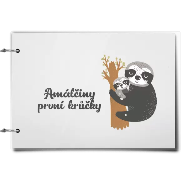 Plexi album se sponami První krůčky se jménem - lenochodi
